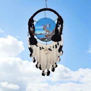 Indian Handmade Mandella Symbols Good Luck, Good Health, Prosperity, Wool Fur